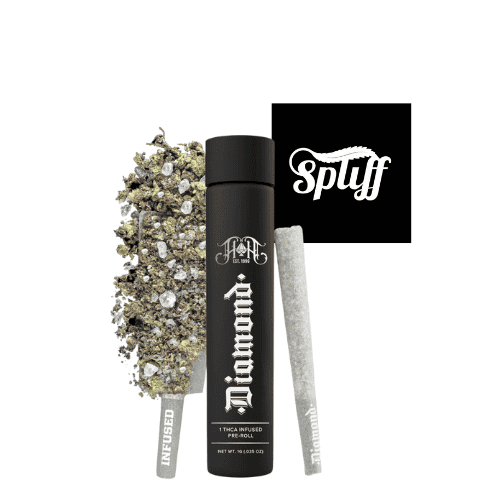 Cannabis pre-roll with infused THC from Spliff Dispensary, Los Angeles.